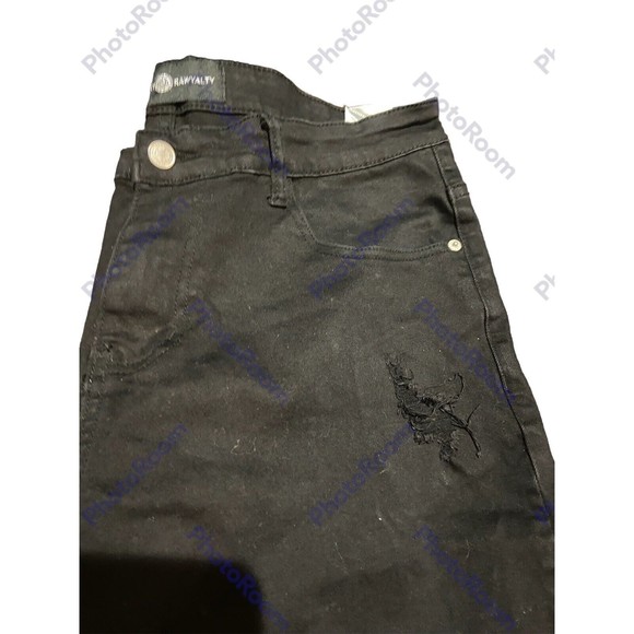 Rawyalty Mens Black Straight Leg Jeans Size 36 - Picture 3 of 7